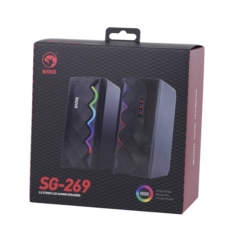 Marvo Тонколони Gaming Speakers 2.0 6W Bluetooth RGB - MARVO-SG-269