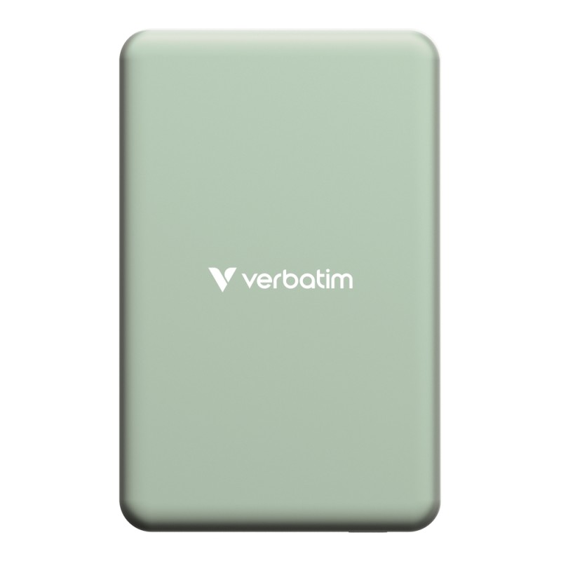 Verbatim Charge 'n' Go Essentials Power Bank Magnetic Wireless 10000mAh Green