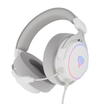 Genesis Headset Neon 764 with microphone, RGB illumination, USB, White