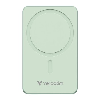 Verbatim Charge 'n' Go Essentials Power Bank Magnetic Wireless 10000mAh Green