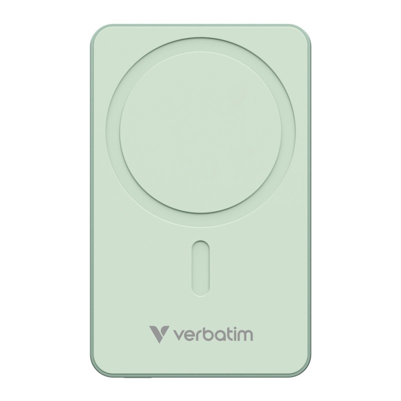 Verbatim Charge 'n' Go Essentials Power Bank Magnetic Wireless 10000mAh Green