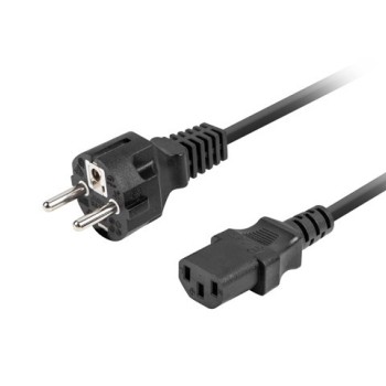 Lanberg CEE 7/7 -> IEC 320 C13 power cord 1.8m VDE Straight, black