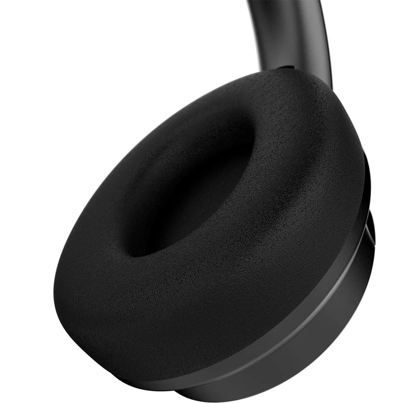 HiFuture FutureTour Black, Active Noise Canceling, 25-Hour Playtime, Memory Protein Foam Cover, Crystal-Clear Call, Wireless 5.2, AUX Cable