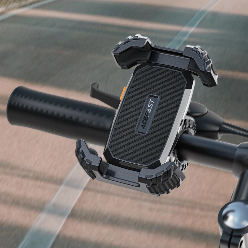 Acefast Стойка за телефон за колело Bicycle phone holder - Anti-skid, Shock-Absorbing - D23 - Black