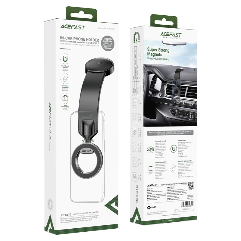 Acefast Стойка за телефон за кола Car phone holder - 360 degree - D36 Black
