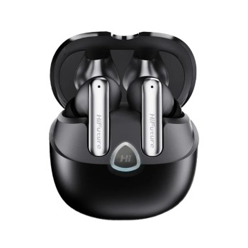 HiFuture SonicAir Black, 4MICS ENC, 35 Hours Playtime,  Wireless 5.3, 10MM Driver, Soft Bass, Comfort Fit