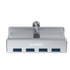 Orico хъб USB 3.0 HUB Clip Type 4 port - Aluminum - MH4PU-SV