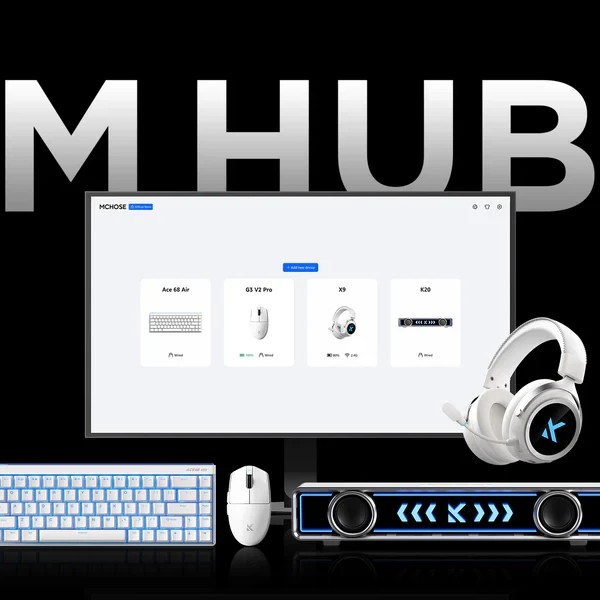 MCHOSE професионална геймърска мишка G3 V2 White - Wireless Gaming Mouse - 1K, Omron Mechanical