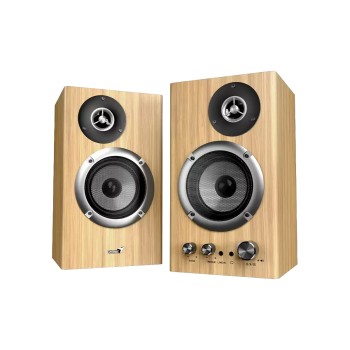 Genius тонколони Speakers 2.0 - SP-HF1812BT - 50W RMS, Bluetooth 5.3, Pine Wood