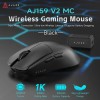 Ajazz професионална геймърска мишка AJ159 V2 MC - Wireless Gaming Mouse - 1K, Magnetic Charging Dock, White